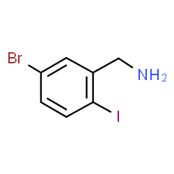 (5-bromo-2-iodophenyl)methanamine structure