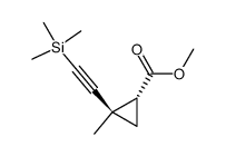 methyl ester of trans-2-methyl-2-trimethylsilylethynylcyclopropanecarboxylic acid结构式