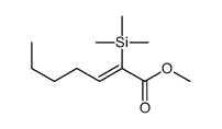 METHYL (Z)-2-(TRIMETHYLSILYL)-2-HEPTENOATE结构式