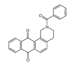 N-benzoyl-2-aza-1,2,3,4-tetrahydrobenz[a]anthracene-7,12-dione结构式