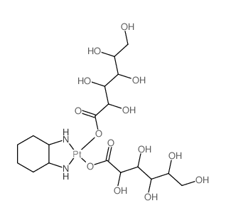 Platinum, (1,2-cyclohexanediamine-N,N)bis(D-gluconato-O1)-, [SP-4-2-(1R-trans)]-结构式