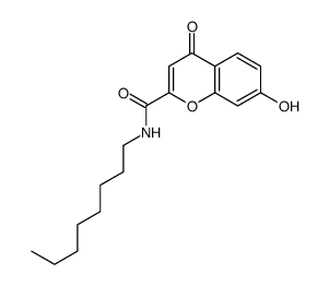 7-hydroxy-N-octyl-4-oxochromene-2-carboxamide Structure