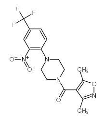 Methanone, (3,5-dimethyl-4-isoxazolyl)[4-[2-nitro-4-(trifluoromethyl)phenyl]-1-piperazinyl]- picture