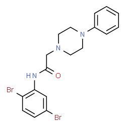 N-(2,5-DIBROMOPHENYL)-2-(4-PHENYLPIPERAZINO)ACETAMIDE结构式