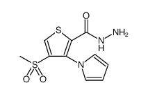 2-Thiophenecarboxylic acid, 4-(methylsulfonyl)-3-(1H-pyrrol-1-yl)-, hydrazide结构式