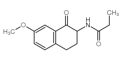 2-丙酰胺-7-甲氧基-3,4-二氢萘-1-(2H)-酮结构式