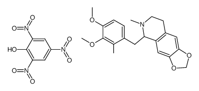 5-(3,4-dimethoxy-2-methyl-benzyl)-6-methyl-5,6,7,8-tetrahydro-[1,3]dioxolo[4,5-g]isoquinoline, picrate结构式