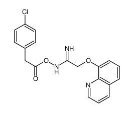 [(1-amino-2-quinolin-8-yloxyethylidene)amino] 2-(4-chlorophenyl)acetate结构式