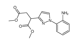 dimethyl 2-[1-(2-aminophenyl)pyrazol-3-yl]butanedioate结构式