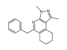 5-benzyl-1,3-dimethyl-6,7,8,9-tetrahydropyrazolo[3,4-c]isoquinoline结构式