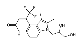 3-(2,3-dihydroxypropyl)-1,2-dimethyl-9-trifluoromethyl-3,6-dihydro-pyrrolo[3,2-f]-quinolin-7-one Structure