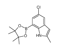 5-chloro-2-methyl-7-(4,4,5,5-tetramethyl-1,3,2-dioxaborolan-2-yl)-1H-indole Structure