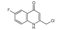 2-(chloromethyl)-6-fluoro-1H-quinolin-4-one结构式