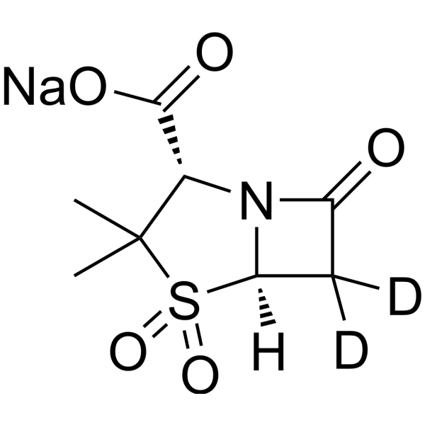 舒巴坦钠-d2结构式