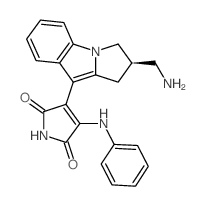 (R)-3-(2-(AMINOMETHYL)-2,3-DIHYDRO-1H-PYRROLO[1,2-A]INDOL-9-YL)-4-(PHENYLAMINO)-1H-PYRROLE-2,5-DIONE Structure