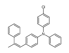 N-(4-chlorophenyl)-N-phenyl-4-(2-phenylprop-1-enyl)aniline结构式