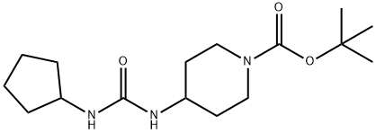 4-(3-环戊基脲基)哌啶-1-羧酸叔丁酯结构式