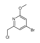 4-bromo-2-(chloromethyl)-6-methoxypyridine Structure