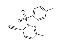 2-(4-toluenesulfonyl)-2,3-dihydro-6-methyl-3-pyridazinecarbonitrile结构式