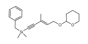 (E)-1-benzyldimethylsilyl-3-methyl-5-(tetrahydropyran-2-yloxy)pent-3-en-1-yne Structure