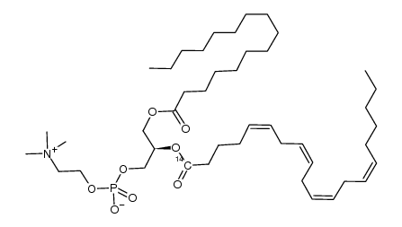 [(14)C]1-palmitoyl-2-arachidonoyl-sn-glycero-3-phosphocholine Structure