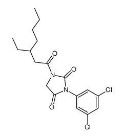 3-(3,5-dichlorophenyl)-1-(3-ethylheptanoyl)imidazolidine-2,4-dione Structure