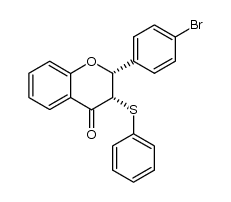 (2R,3S)-2-(4-bromophenyl)-3-(phenylthio)chroman-4-one Structure