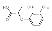 2-(3-Methylphenoxy)butanoic acid Structure