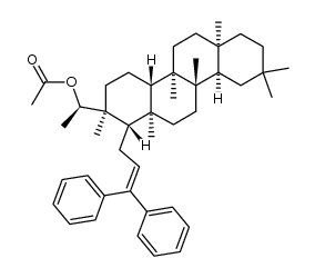 (R)-1-((1S,2S,4aS,4bR,6aR,10aR,10bS,12aR)-1-(3,3-diphenylallyl)-2,4b,6a,9,9,10b,12a-heptamethyloctadecahydrochrysen-2-yl)ethyl acetate结构式