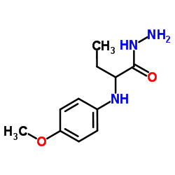 2-[(4-Methoxyphenyl)amino]butanehydrazide structure