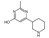 2-methyl-6-piperidin-3-yl-1H-pyrimidin-4-one结构式