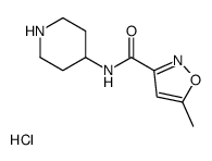 5-methyl-N-piperidin-4-yl-1,2-oxazole-3-carboxamide,hydrochloride Structure