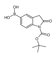 1-(tert-Butoxycarbonyl)-2-oxoindolin-5-ylboronic acid Structure