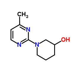 1-(4-Methyl-2-pyrimidinyl)-3-piperidinol结构式