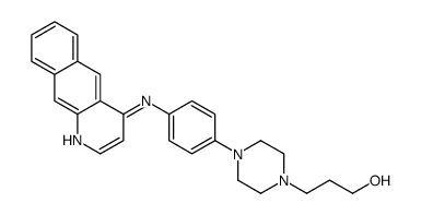 3-[4-[4-(benzo[g]quinolin-4-ylamino)phenyl]piperazin-1-yl]propan-1-ol Structure