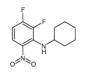 N-cyclohexyl-2,3-difluoro-6-nitroaniline结构式