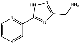 {[3-(2-pyrazinyl)-1H-1,2,4-triazol-5-yl]methyl}amine dihydrochloride hydrate结构式