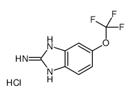 6-(三氟甲氧基)-1H-苯并咪唑-2-胺盐酸盐结构式