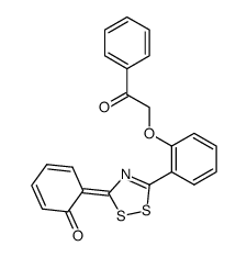 6-<5-(2-Phenacyloxyphenyl)-1,2,4-dithiazol-3-yliden>-2,4-cyclohexadien-1-on结构式