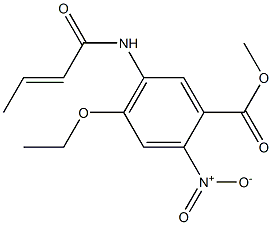 methyl (E)-5-(but-2-enamido)-4-ethoxy-2-nitrobenzoate Structure