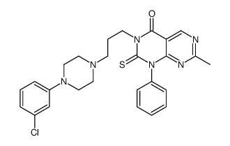 8-[3-[4-(3-chlorophenyl)piperazin-1-yl]propyl]-3-methyl-10-phenyl-9-su lfanylidene-2,4,8,10-tetrazabicyclo[4.4.0]deca-1,3,5-trien-7-one picture