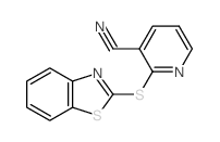 2-(1,3-benzothiazol-2-ylthio)nicotinonitrile结构式