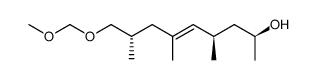 (2S,4E,6S,8S)-8-hydroxy-1-(methoxymethoxy)-2,4,6-trimethylnon-4-ene结构式