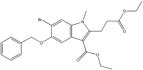 ethyl 5-(benzyloxy)-6-broMo-2-(3-ethoxy-3-oxopropyl)-1-Methyl-1H-indole-3-carboxylate Structure