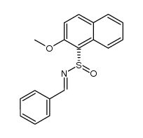 (+)-(S)-(E)-N-(benzylidene)-2-methoxy-1-naphthalenesulfinamide结构式