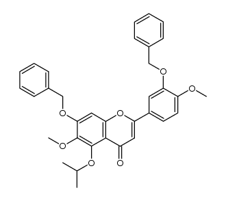 7-(benzyloxy)-2-(3-(benzyloxy)-4-methoxyphenyl)-5-isopropoxy-6-methoxy-4H-chromen-4-one Structure