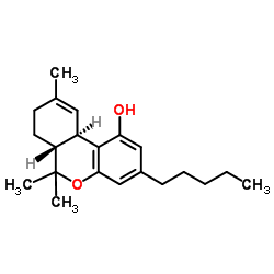 (-)-δ9-trans-Tetrahydrocannabinol Structure