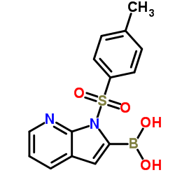 (1-Tosyl-1H-pyrrolo[2,3-b]pyridin-2-yl)boronic acid Structure