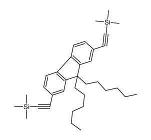 2-[9,9-dihexyl-7-(2-trimethylsilylethynyl)fluoren-2-yl]ethynyl-trimethylsilane结构式