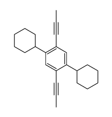 1,4-DICYCLOHEXYL-2,5-DI-1-PROPYNYLBENZENE Structure